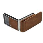 For Samsung Galaxy Z Flip3 5G Forwenw Dream Series Oil Edge Strong Magnetism Leather Phone Case(Brown)