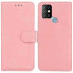 For Infinix Hot 10 X682 Skin Feel Pure Color Flip Leather Phone Case(Pink)