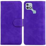 For Infinix Hot 10i / Smart 5 Pro X659B / PR652B / S658E Skin Feel Pure Color Flip Leather Phone Case(Purple)