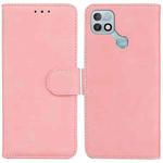 For Infinix Hot 10i / Smart 5 Pro X659B / PR652B / S658E Skin Feel Pure Color Flip Leather Phone Case(Pink)