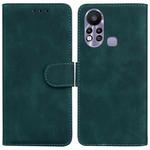 For Infinix Hot 11s X6812 Skin Feel Pure Color Flip Leather Phone Case(Green)