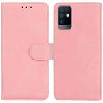 For Infinix Note 10 X693 Skin Feel Pure Color Flip Leather Phone Case(Pink)