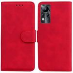 For Infinix Note 11 Skin Feel Pure Color Flip Leather Phone Case(Red)