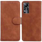 For Infinix Note 11 Skin Feel Pure Color Flip Leather Phone Case(Brown)