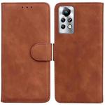 For Infinix Note 11 Pro / Note 11s Skin Feel Pure Color Flip Leather Phone Case(Brown)