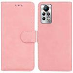 For Infinix Note 11 Pro / Note 11s Skin Feel Pure Color Flip Leather Phone Case(Pink)
