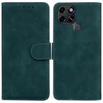 For Infinix Smart 6 Skin Feel Pure Color Flip Leather Phone Case(Green)
