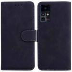 For Infinix Zero X / X Pro Skin Feel Pure Color Flip Leather Phone Case(Black)