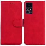 For Infinix Zero X / X Pro Skin Feel Pure Color Flip Leather Phone Case(Red)