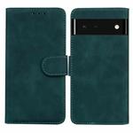For Google Pixel 6 Skin Feel Pure Color Flip Leather Phone Case(Green)
