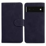 For Google Pixel 6 Skin Feel Pure Color Flip Leather Phone Case(Black)