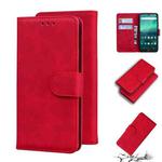 For Nokia 1.3 Skin Feel Pure Color Flip Leather Phone Case(Red)