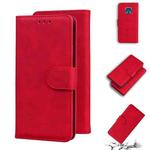 For Nokia XR20 Skin Feel Pure Color Flip Leather Phone Case(Red)