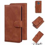 For Nokia XR20 Skin Feel Pure Color Flip Leather Phone Case(Brown)