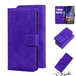 For Nokia 2.2 Skin Feel Pure Color Flip Leather Phone Case(Purple)