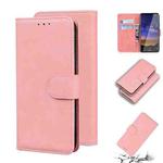 For Nokia 2.2 Skin Feel Pure Color Flip Leather Phone Case(Pink)