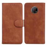 For Nokia G300 Skin Feel Pure Color Flip Leather Phone Case(Brown)