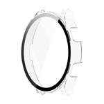 For Samsung Galaxy Watch4 40mm PC + Tempered Glass Watch Case(Transparent White)