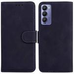 For Tecno Camon 18 / 18P Skin Feel Pure Color Flip Leather Phone Case(Black)