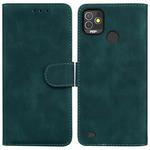 For Tecno Pop 5P Skin Feel Pure Color Flip Leather Phone Case(Green)