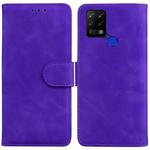 For Tecno Pova LD7 Skin Feel Pure Color Flip Leather Phone Case(Purple)