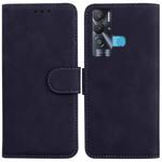 For Tecno Pova Neo LE6 Skin Feel Pure Color Flip Leather Phone Case(Black)