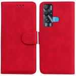 For Tecno Pova Neo LE6 Skin Feel Pure Color Flip Leather Phone Case(Red)
