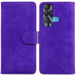 For Tecno Pova Neo LE6 Skin Feel Pure Color Flip Leather Phone Case(Purple)