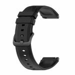 For Xiaomi Watch S1 22mm Protruding Head Glossy Silicone Watch Band(Black)
