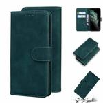 For iPhone 11 Pro Max Skin Feel Pure Color Flip Leather Phone Case (Green)