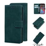 For iPhone 12 Pro Max Skin Feel Pure Color Flip Leather Phone Case(Green)