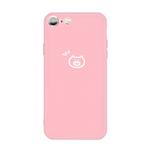 For iPhone 6s / 6 Small Pig Pattern Colorful Frosted TPU Phone Protective Case(Pink)