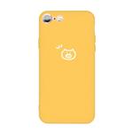 For iPhone 6s / 6 Small Pig Pattern Colorful Frosted TPU Phone Protective Case(Yellow)