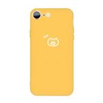 For iPhone SE 2022 / SE 2020 / 8 / 7 Small Pig Pattern Colorful Frosted TPU Phone Protective Case(Yellow)