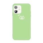 For iPhone 11 Small Pig Pattern Colorful Frosted TPU Phone Protective Case(Green)