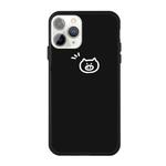 For iPhone 11 Pro Small Pig Pattern Colorful Frosted TPU Phone Protective Case(Black)