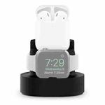 A001 3 In 1 Silicone Charging Holder for iPhone / iWatch / AirPods(Black)