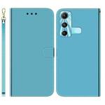 For Infinix Hot 11 X662 Imitated Mirror Surface Horizontal Flip Leather Phone Case(Blue)