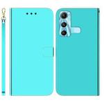 For Infinix Hot 11 X662 Imitated Mirror Surface Horizontal Flip Leather Phone Case(Mint Green)