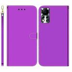 For Infinix Hot 11S NFC X6812B Imitated Mirror Surface Horizontal Flip Leather Phone Case(Purple)