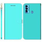 For Tecno Camon 18i Imitated Mirror Surface Horizontal Flip Leather Phone Case(Mint Green)