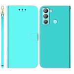 For Tecno Pop 5 LTE BD4 Imitated Mirror Surface Horizontal Flip Leather Phone Case(Mint Green)