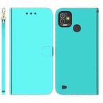 For Tecno Pop 5P Imitated Mirror Surface Horizontal Flip Leather Phone Case(Mint Green)