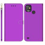 For Tecno Pop 5P Imitated Mirror Surface Horizontal Flip Leather Phone Case(Purple)