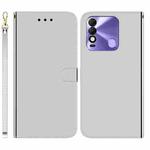 For Tecno Spark 8 / 8T Imitated Mirror Surface Horizontal Flip Leather Phone Case(Silver)
