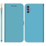 For Tecno Spark 8P Imitated Mirror Surface Horizontal Flip Leather Phone Case(Blue)