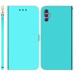 For Tecno Spark 8P Imitated Mirror Surface Horizontal Flip Leather Phone Case(Mint Green)