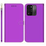 For Tecno Spark Go 2022 / Spark 8C Imitated Mirror Surface Horizontal Flip Leather Phone Case(Purple)