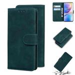 For OnePlus 8 Pro Skin Feel Pure Color Flip Leather Phone Case(Green)