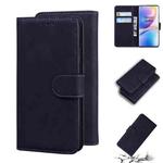 For OnePlus 8 Pro Skin Feel Pure Color Flip Leather Phone Case(Black)
